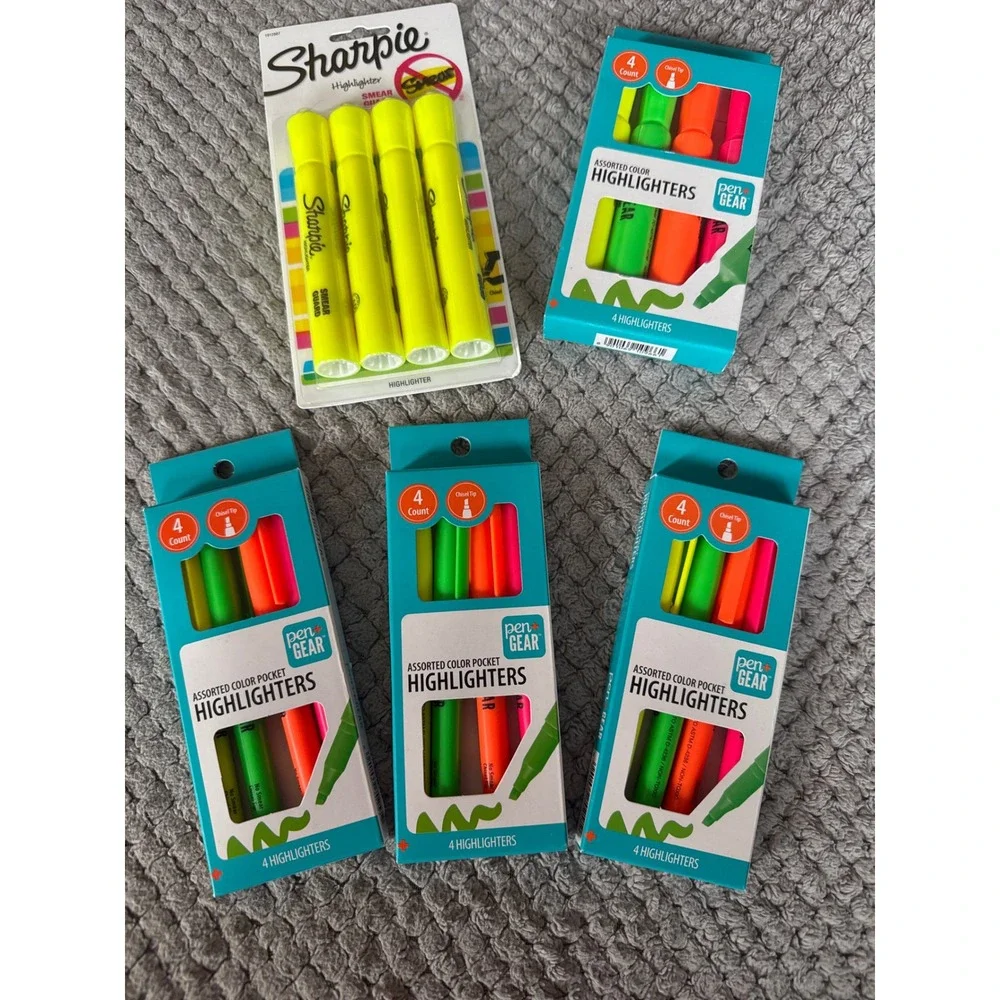 Sharpie and Pen+Gear Highlighter Bulk Set 20 Count Chisel Tip Neon Assorted